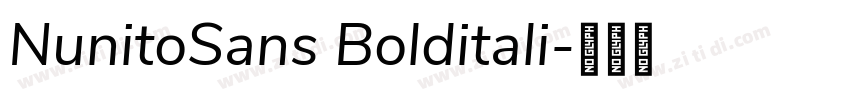 NunitoSans Bolditali字体转换